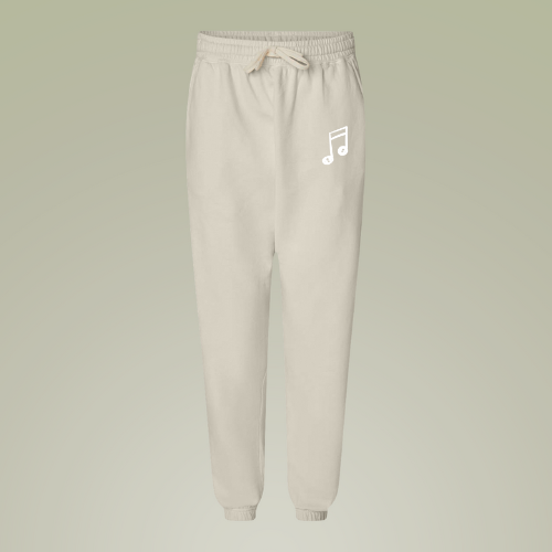iMWEIRD Musical 100% Cotton Lightweight Joggers - Vanilla Ice Cream