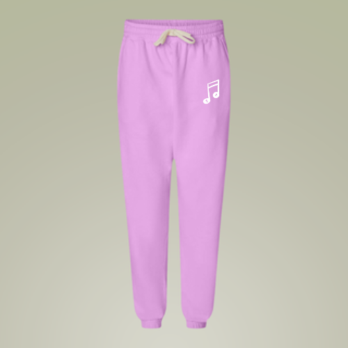 iMWEIRD Musical 100% Cotton Lightweight Joggers - Neon Violet