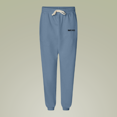 iMWEIRD 100% Cotton Lightweight Joggers - Slate Blue