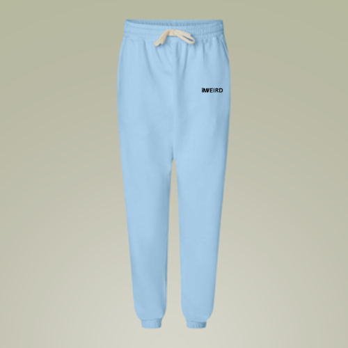 iMWEIRD 100% Cotton Lightweight Joggers - Glacier Blue