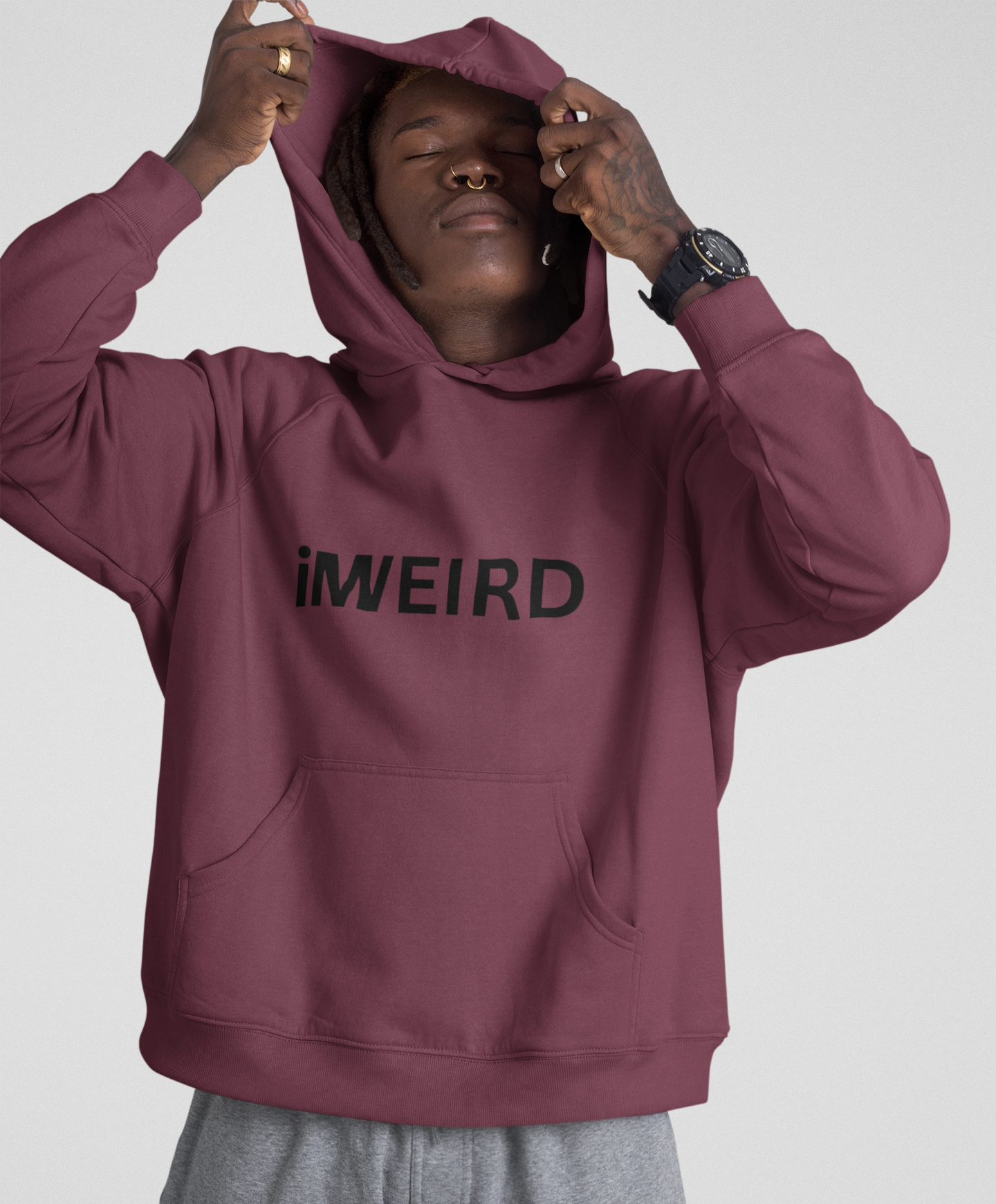 iMWEIRD Super Soft Comfort Hoodie - Cherry