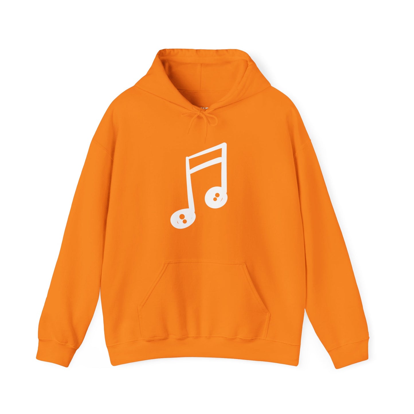 iMWEIRD 4 EYED Musical Note Hoodie - Highlight Orange